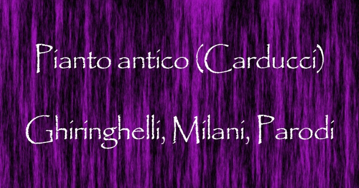 Pianto antico